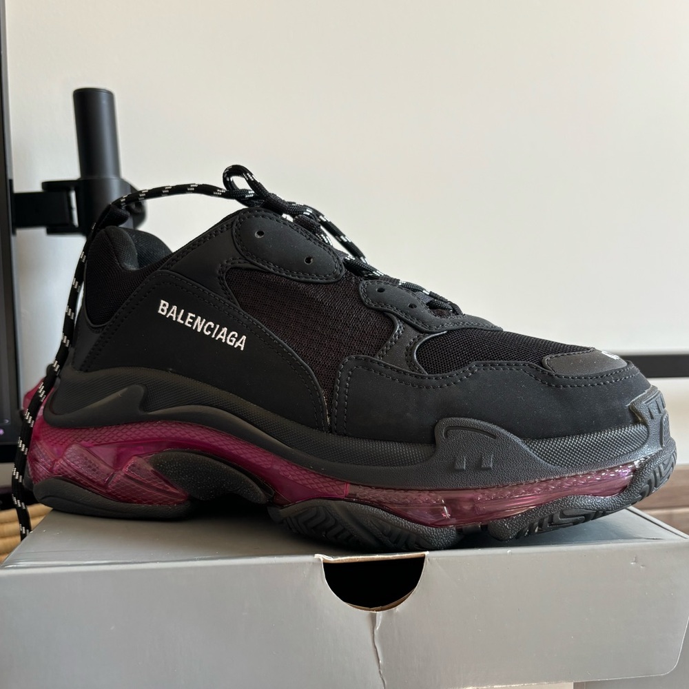 Balenciaga Triple S Sneakers Black/Plum - Picture 12 of 12